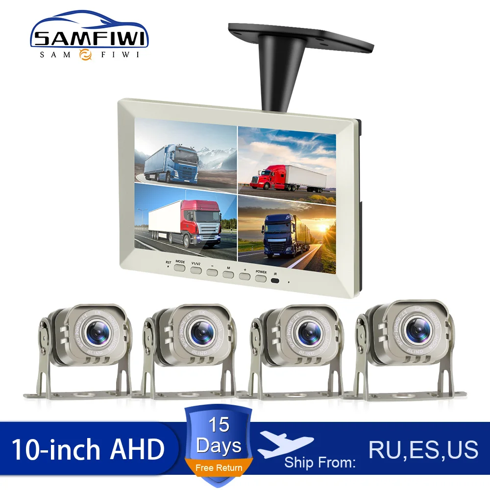 Потолочный монитор автомобиля 10 дюймов AHD автомобильный экран 4 Разделение
