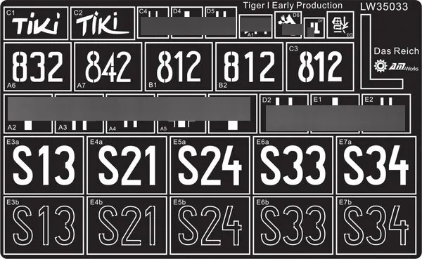 1/35 детали улучшение наборы Немецкий Второй мировой мир Тигр I ранняя прод 2. s Pz.Div