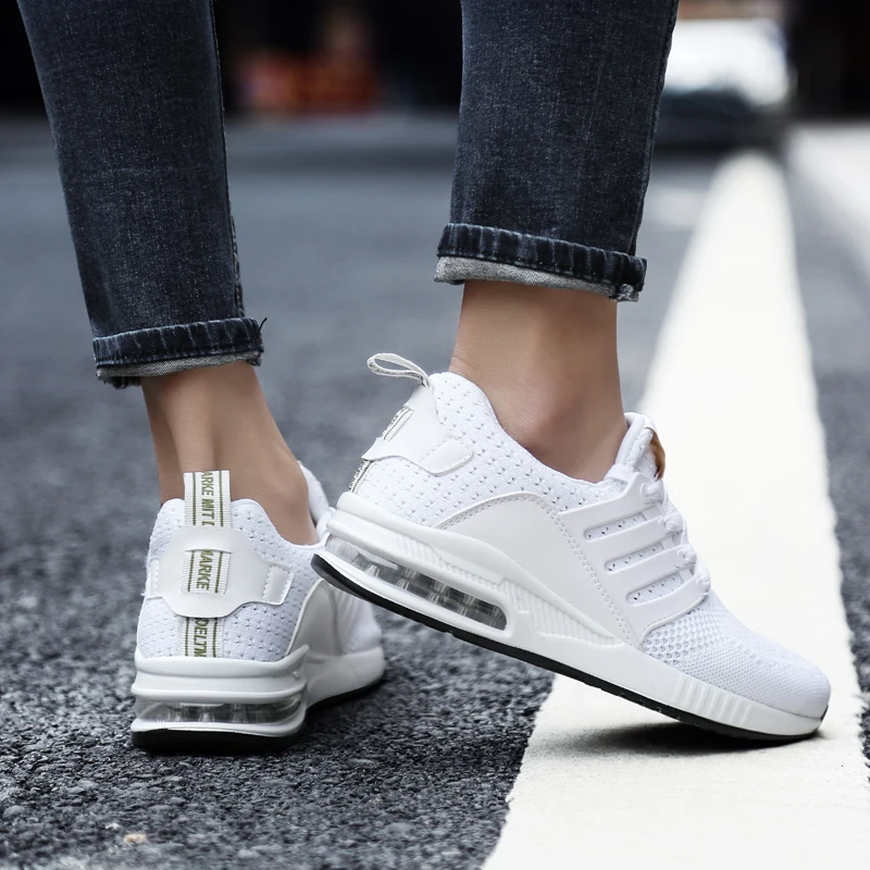 

2019 New Man Sneakers for Men Rubber Black Running Shoes Army Green Breathable Mesh Sport Shoes Male Female Women Pink Sneakers