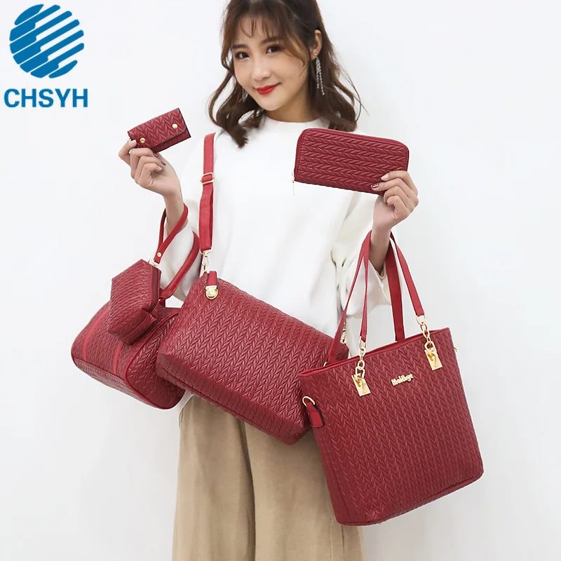 6 шт./компл. для женщин сумки кожа моды сумка женский кошелек высокое качество