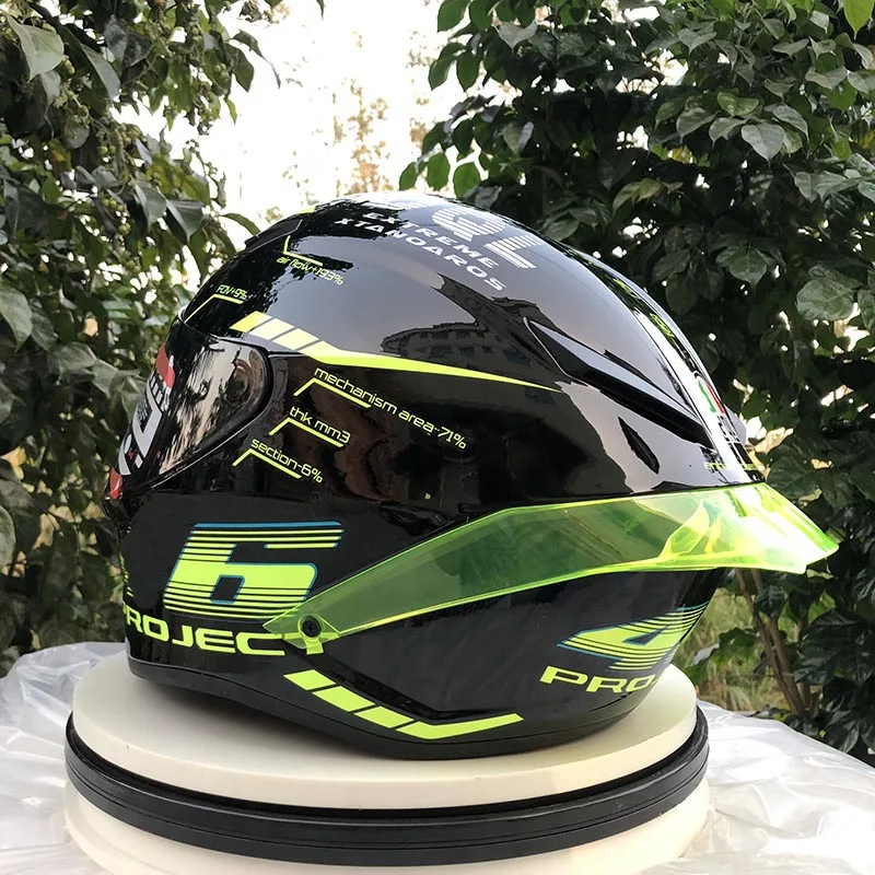 Мотоциклетный шлем флуоресцентная линия Сертификация ECE оригинал | Автомобили и