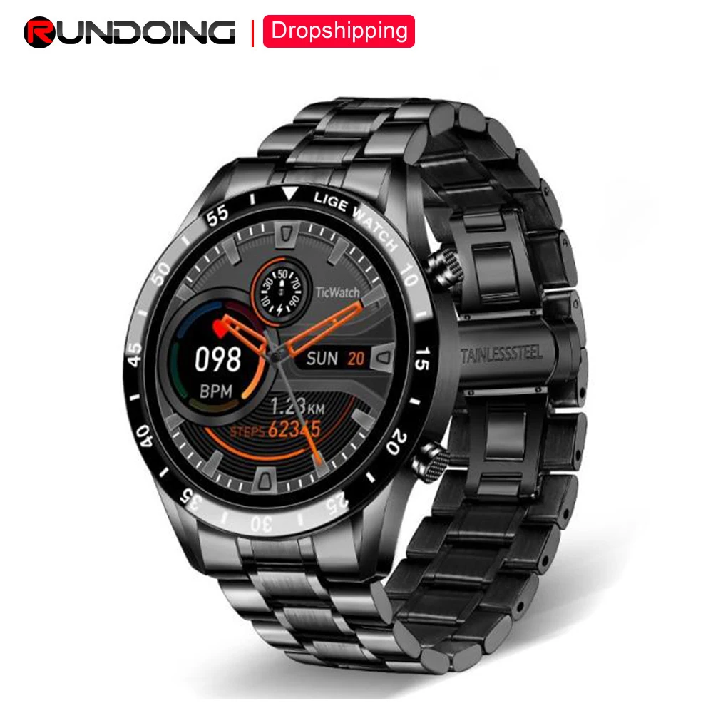 Мужские Смарт-часы со стальным браслетом и сенсорным экраном 2021 дюйма |