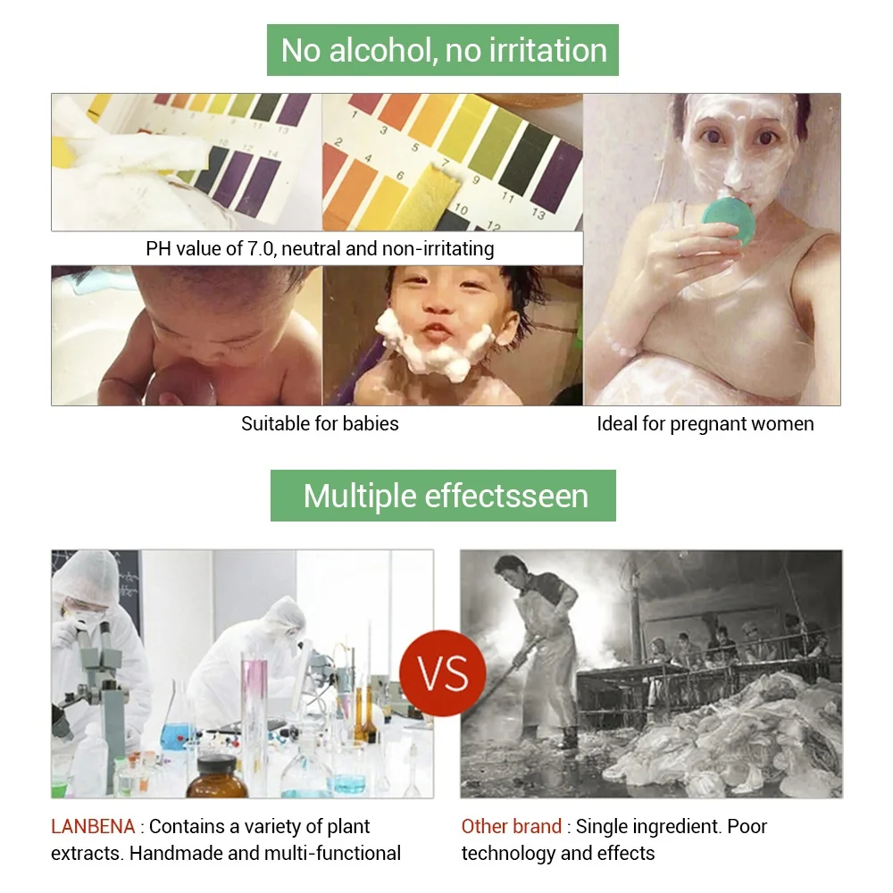 Мыло ручной работы с эфирным маслом чайного дерева LANBENA увлажняющее глубокое