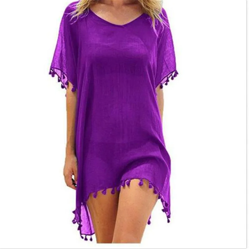 Женское свободное мини-платье новое однотонное шифоновое Прозрачное платье с