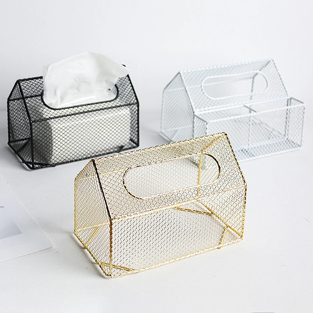 

Compact Metal Paper Facial Tissue Box Case Cover Holder European Style