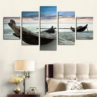 5 pieces of canvas printings landscape unframed modern oil girl bedroom decoration living room travel decor wall