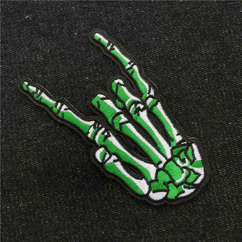 

Hip-hop Style Punk Embroidery Patches for Clothes Applique Ironing Stickers Sewing Supplies Decorative Badges Personality DIY