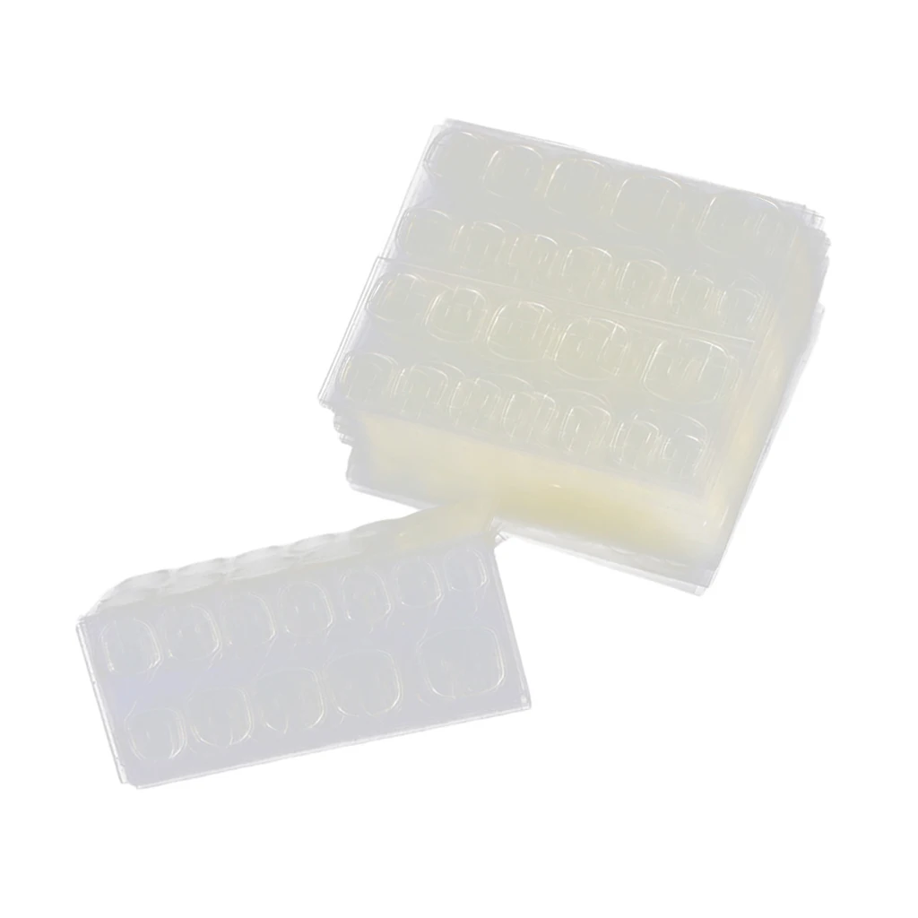

240 Pieces Clear Jelly Double Sided Nails Tapes DIY Breathable Nail Art Glue