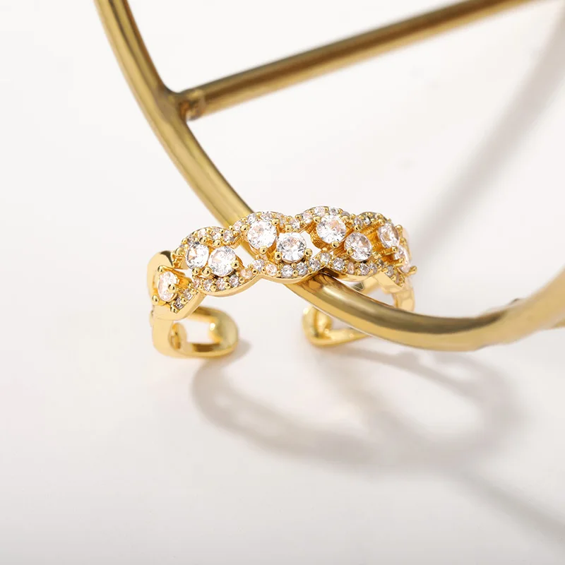 Минималистичные геометрические кольца для женщин Золотое Открытое кольцо из