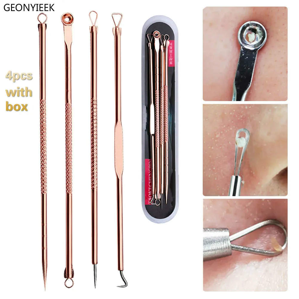 4 шт./компл. для удаления угрей акне иглы из нержавеющей стали от прыщей пятна