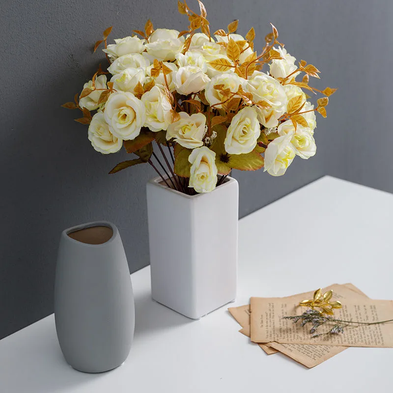 Вазы для цветов ваза молочно-белый керамический цветочный горшок Цветочная
