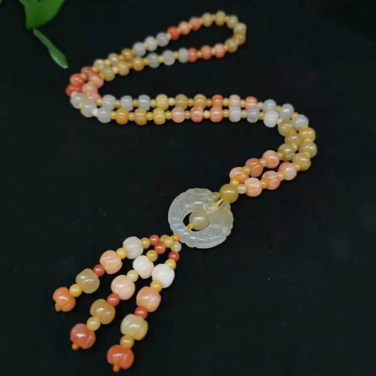 

Ожерелье из жадеита, ручная работа, для женщин и мужчин, подвески, модные украшения, Мужская цепочка, ожерелье из бусин, натуральный нефритовый подвесной