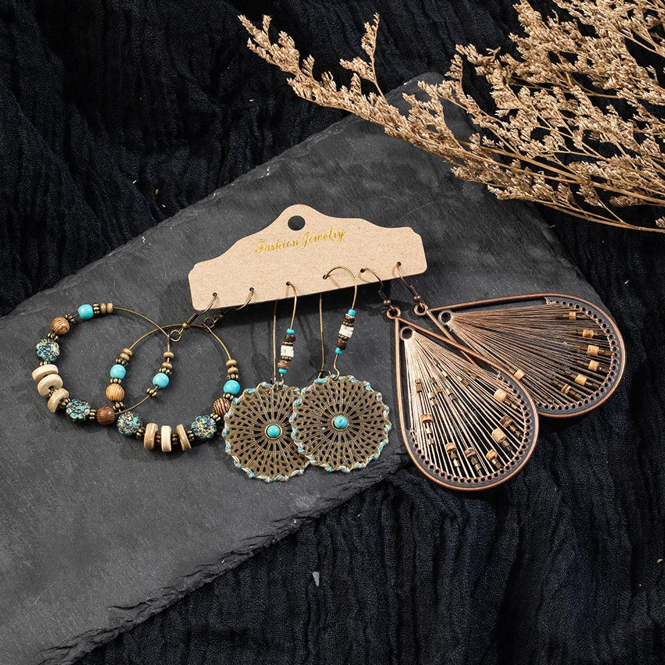 Смешанные 3 пар/компл. серьги с болтающимися частями для Для женщин Женская мода