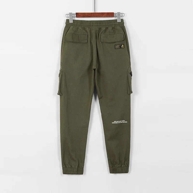 

Curved Zipper Pocket Cargo Pants Hip Hop Harajuku Sweatpants Military Camouflage Plus Size Summer Autumn Trousers