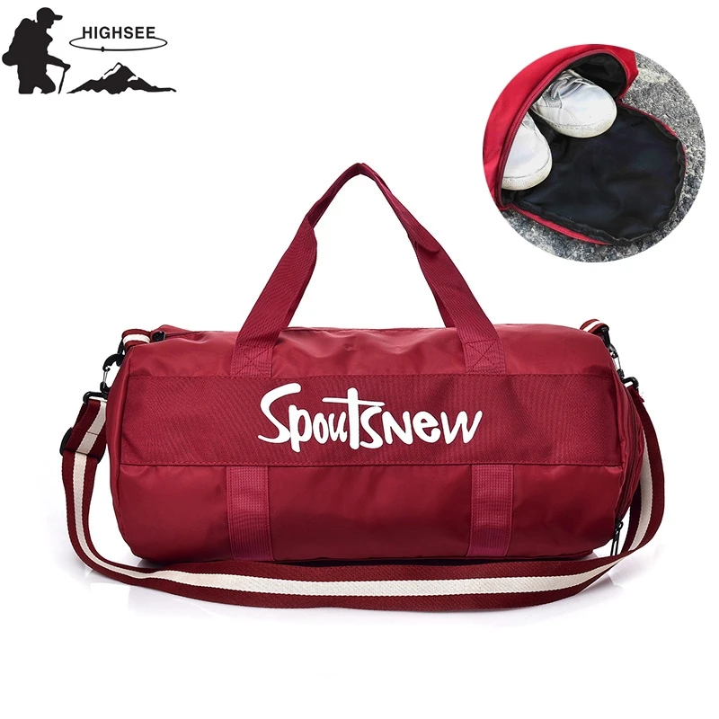 Nylon Gym Yoga Bags Women Waterproof Sport Fitness Bag With Shoes Compartment Training Man Outdoor Travel Shoulder Handbag | Спорт и