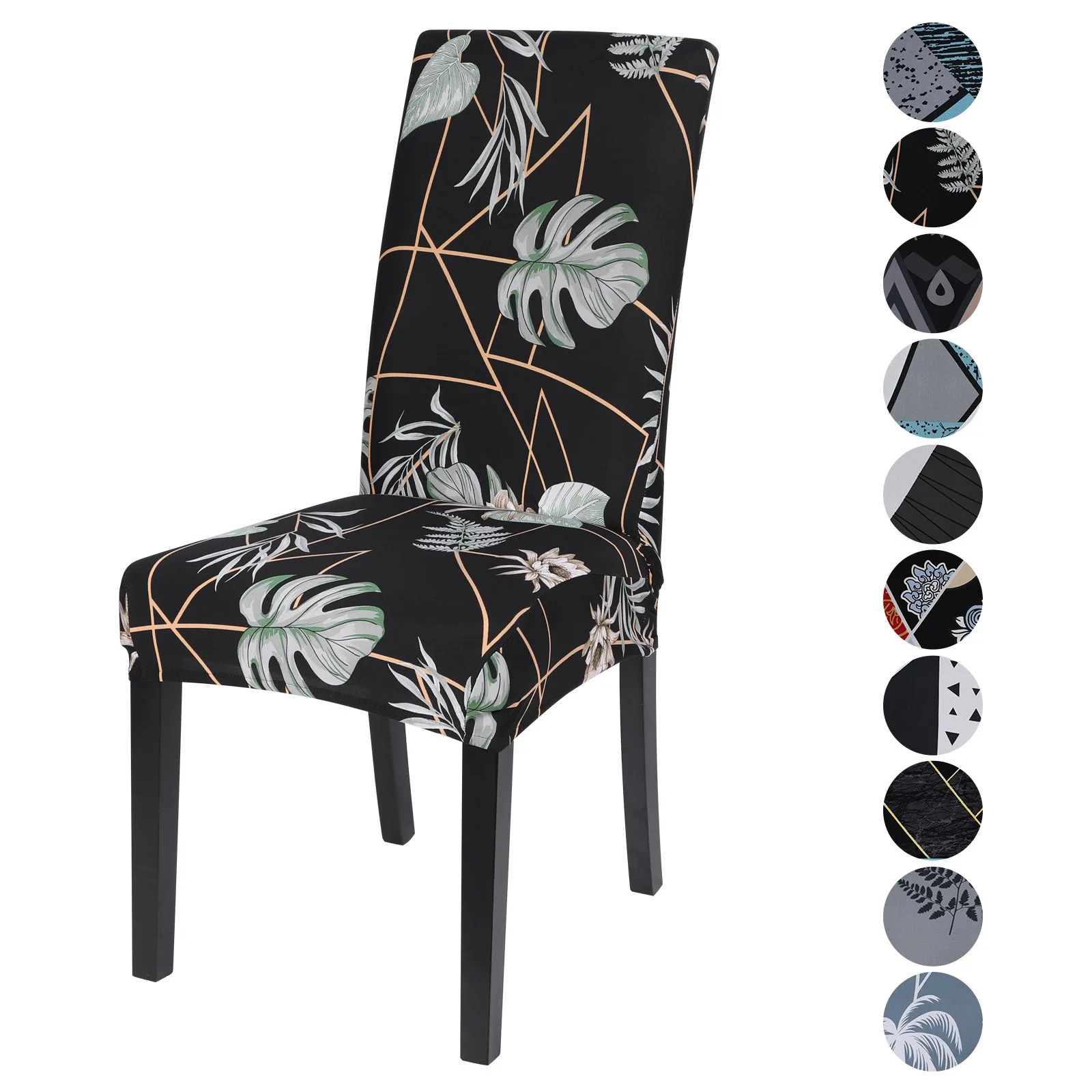 

4PCS Dining Chair Cover Spandex Elastic Chair Slipcover Case Stretch Chair Covers for Wedding Hotel Banquet Dining Room