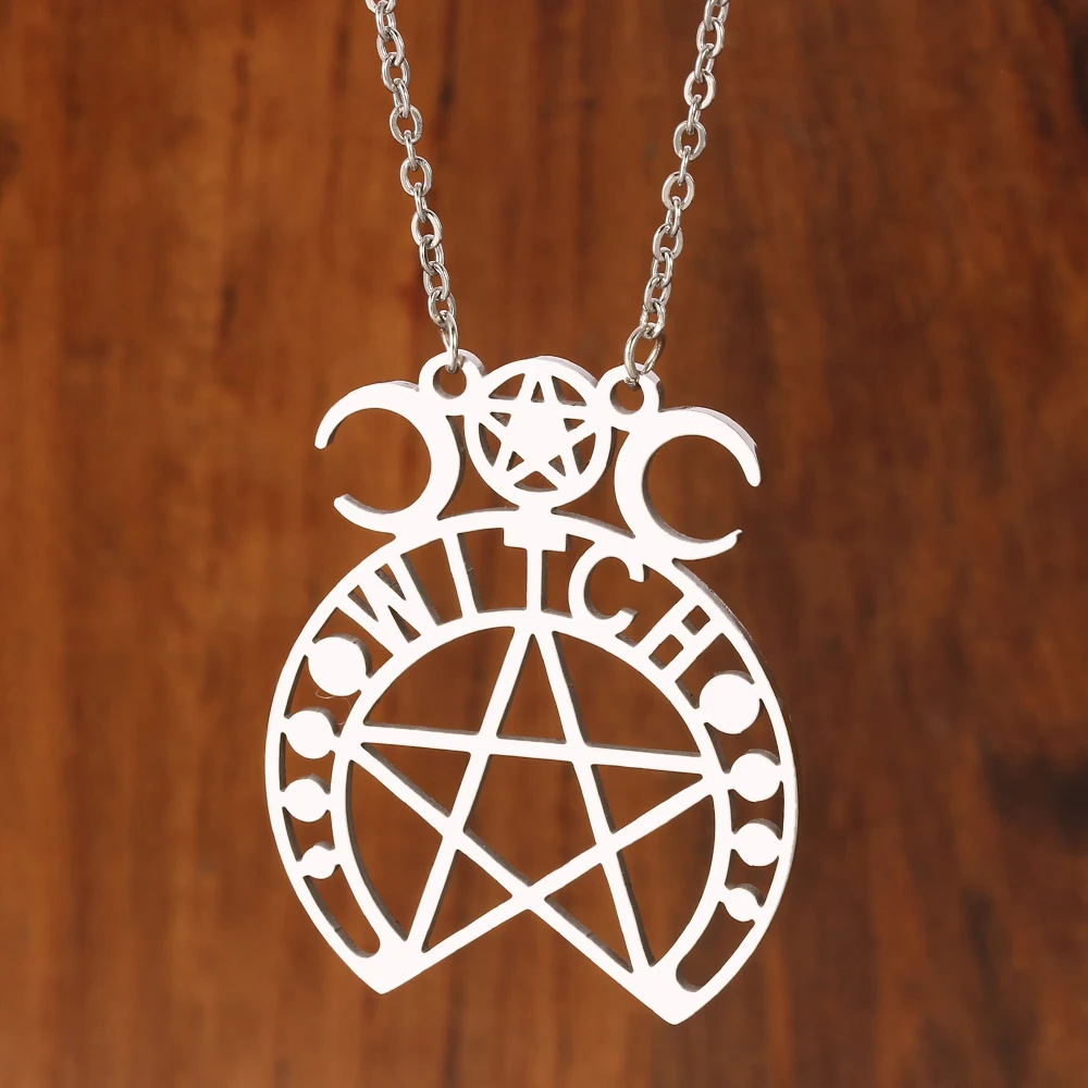 Креативное Сверхъестественное ожерелье из нержавеющей стали Лунная богиня