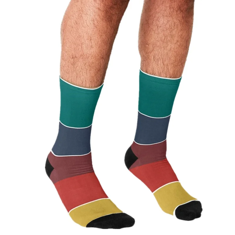 Забавные мужские носки 2021 счастливые в стиле хип хоп с принтом милой Красной