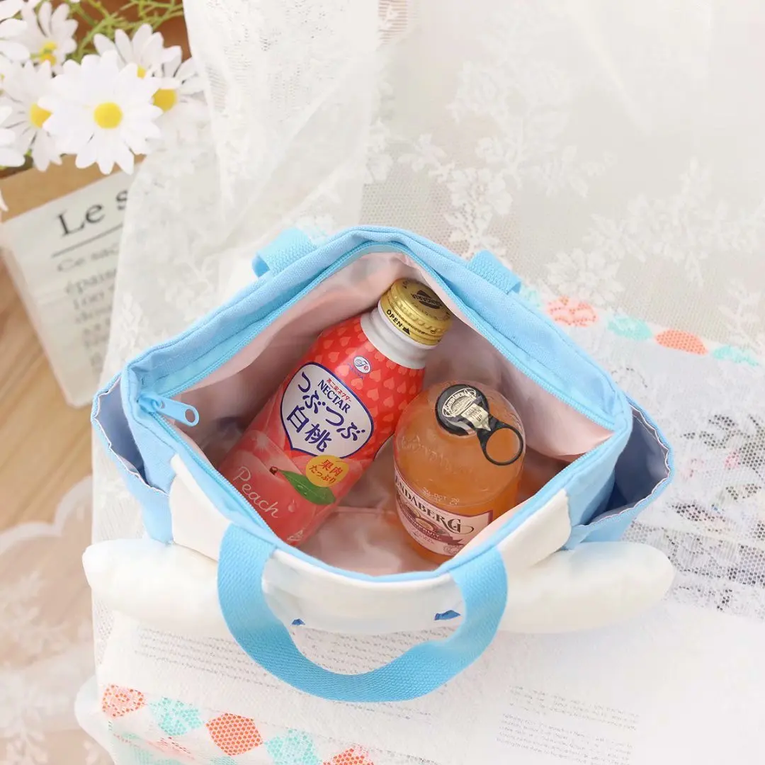 

New Arrival Kawaii My Melody Cinnamoroll Kuromi Cartoon Plush Pink Handbag Ladies Girl Gift Plush Bag