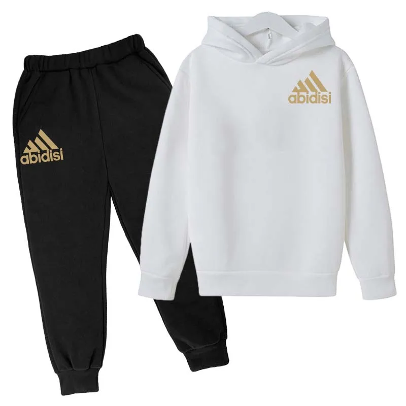 

Children's Clothing Set Casual Hoodies Boys Sports Suits Spring and Autumn Girls Tops Sportswear Children's Snow Suits 4-14 Year