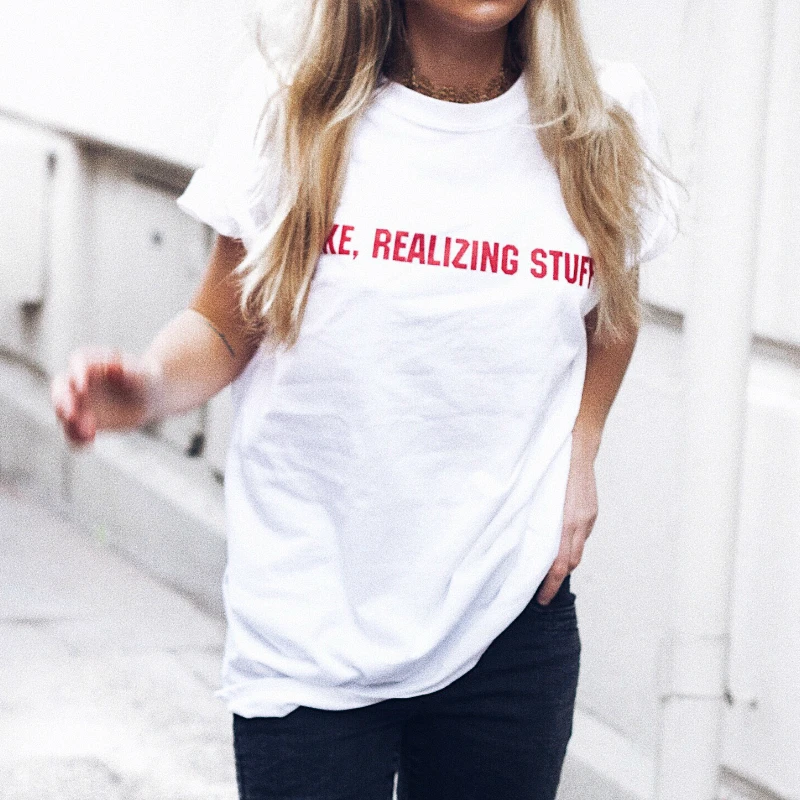 Летняя женская футболка Харадзюку с надписью материал для реализации 100% хлопок