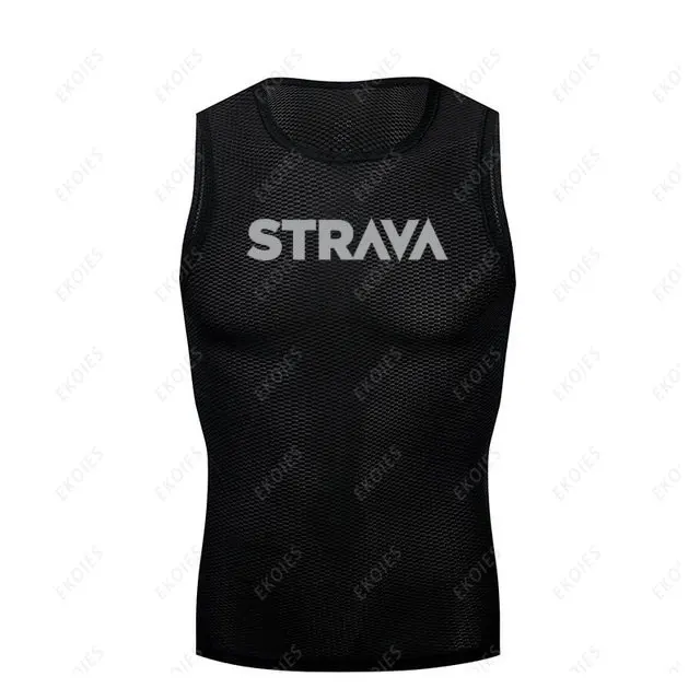 

Майка STRAVA Мужская сетчатая, быстросохнущая дышащая Спортивная майка без рукавов, нательная рубашка для велоспорта, летняя одежда для верхо...