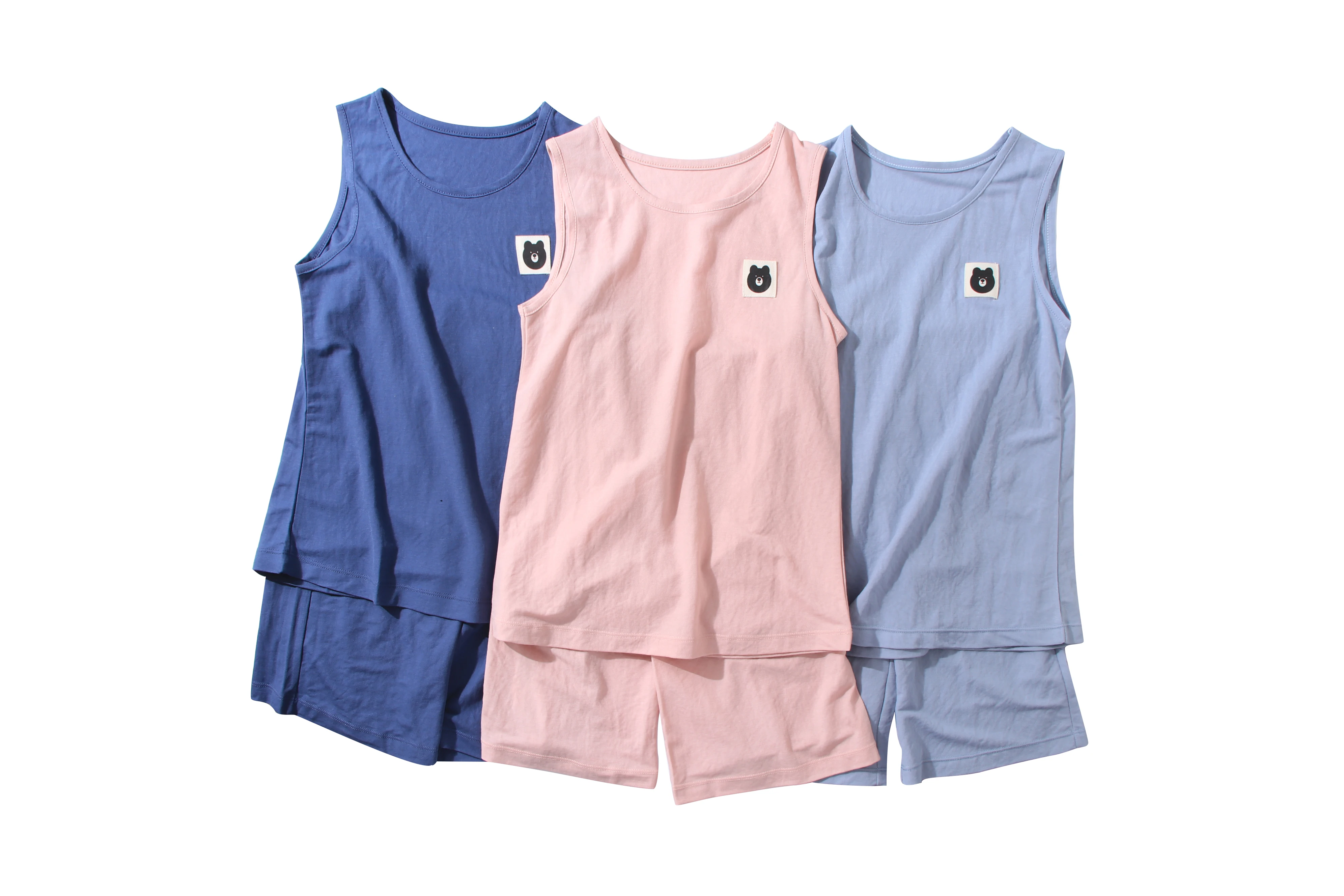 

Summer Clothing Girls Boys Leisure Wear Children Pajamas Cooling Thin Under waist High Quality Sleeveless Garment For Kids Vest