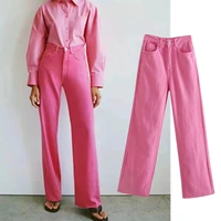 elmsk high waist jeans ins fashion blogger vintage loose colorful mom jeans woman loose denim pants wide leg jeans for women
