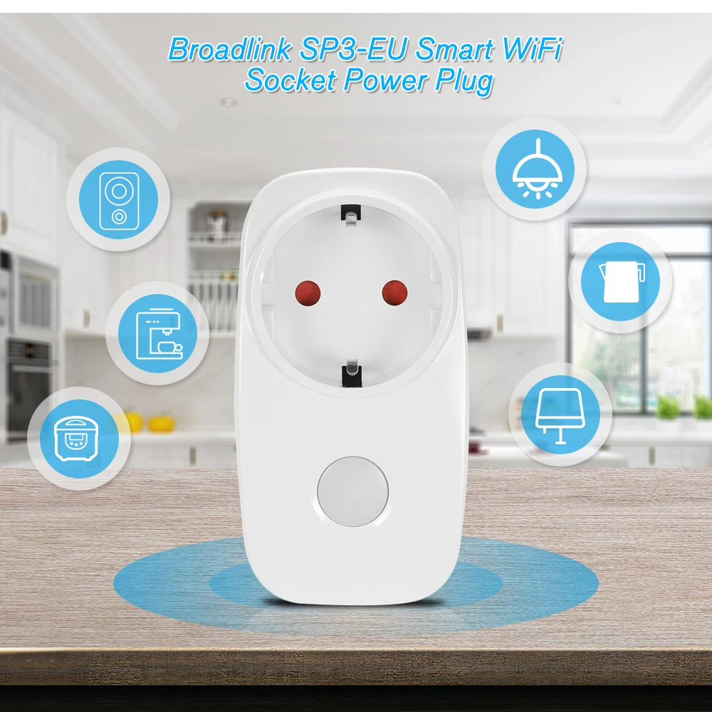 Умная розетка с Wi Fi функцией таймера и голосовым управлением совместима Google