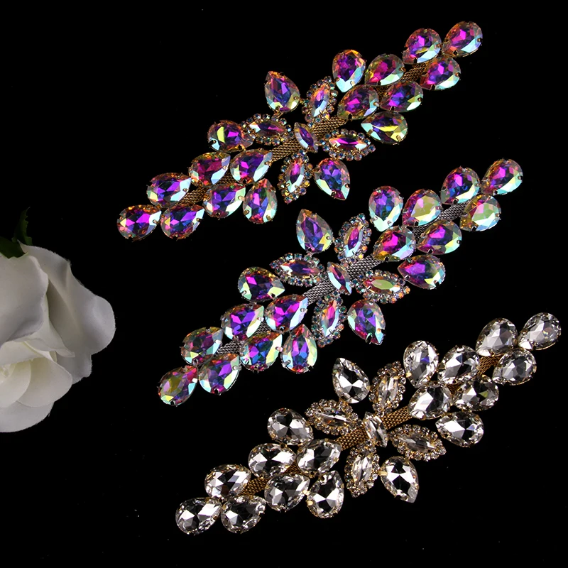 

Кристалл горный хрусталь аппликация для свадебных платьев костюмы 16,5*6 см серебро золото DIY ремесла Cusack