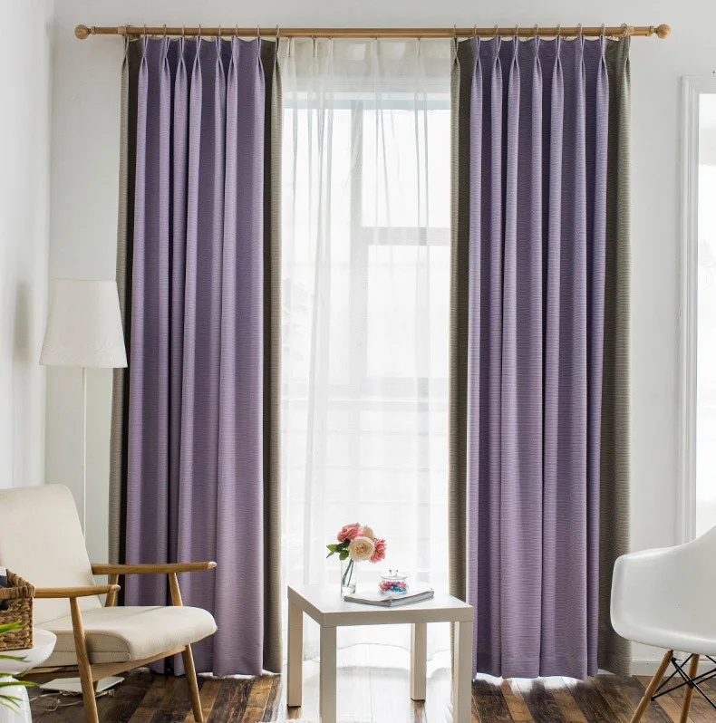 

Bei Ou Gentry Japanese Cotton Simple Striped Cotton And Linen Curtains For Bedroom Living Room Blackout Luxury Home Decor