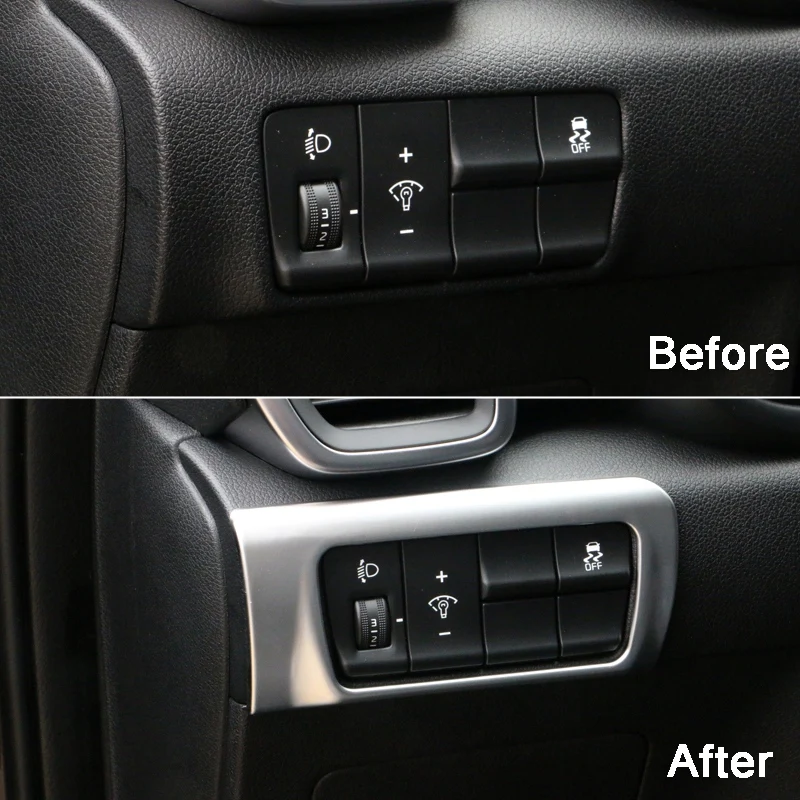 Chrome Car Front Head Light Lamp Adjust Button Switch Cover Trim Interior Accessories for KIA Sportage KX5 2016-2019 | Автомобили и