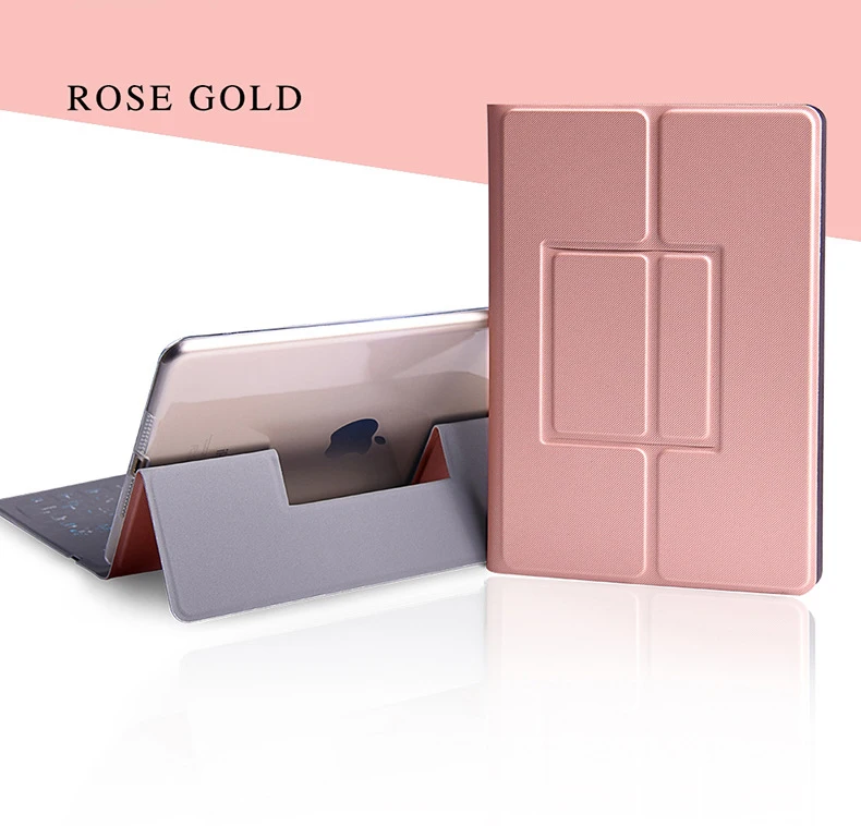 Rose Gold Защитный беспроводной Bluetooth клавиатура чехол для Apple iPad Pro 10,5 PU кожаный чехол для клавиатуры для iPad Pro 11 Air3 - Цвет: Rose Gold
