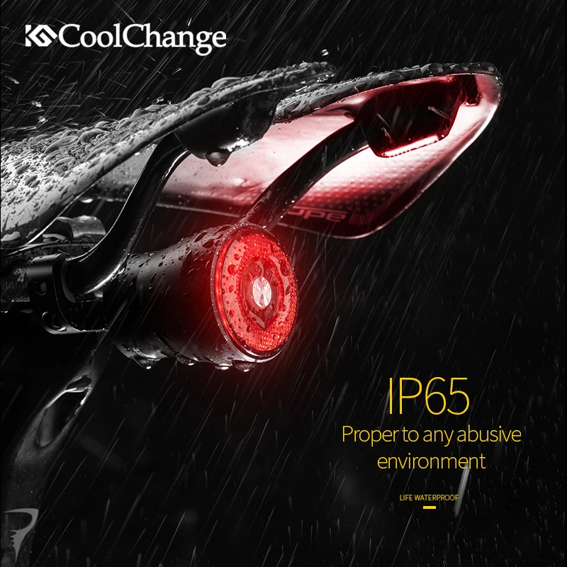 Велосипесветильник смарт-фонарь CoolChange с датчиком торможения IPx6
