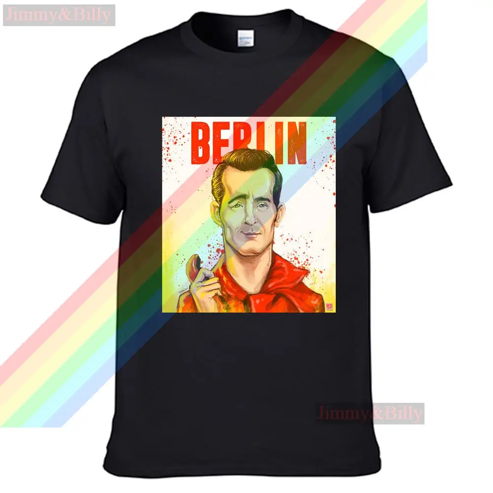 

LA CASA DE PAPEL Berlin Posters Logo T Shirt For Men Limitied Edition Unisex Brand T-shirt Cotton Amazing Short Sleeve Tops