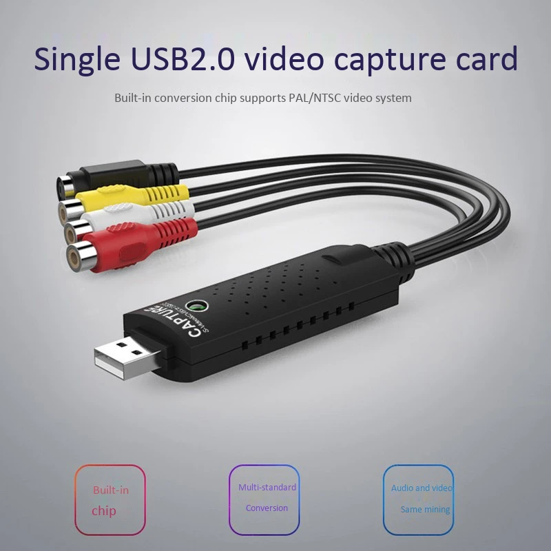 Топ Usb 2 0 Карта видеозахвата встроенный чип преобразования поддержка Pal/Ntsc видео