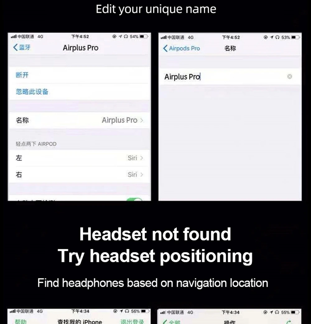 Беспроводные наушники Airpods Pro, Bluetooth 5,0 безпроводные наушники, наушники с функцией активного шумоподавления и функцией обнаружения, 3D стерео наушники для Apple Airpods Pro Беспроводные наушники bluetooth