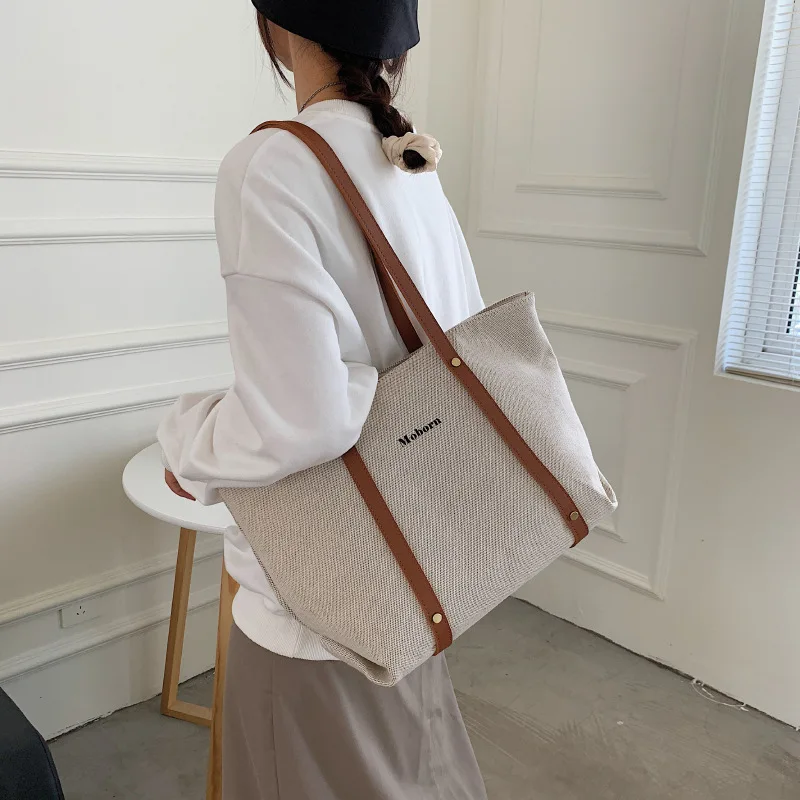 

CGCBAG 2021 модная Холщовая Сумка-тоут для женщин в Корейском стиле простая вместительная сумка для покупок женская сумка на плечо ретро дамская...