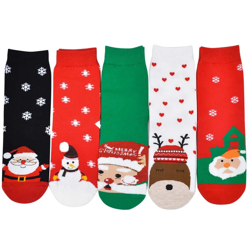 Хлопковые носки для женщин и мужчин толстые нескользящие тапочки с принтом