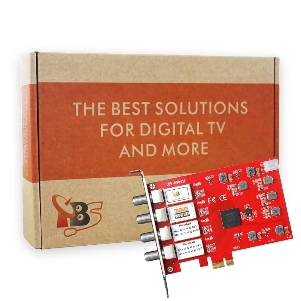 TBS6904se DVB-S S2 S2X четырехъядерный тюнер PCIe карта для просмотра и записи спутник FTA