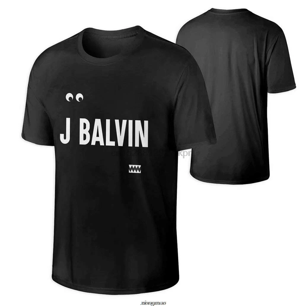Attohong Мужская J Balvin Vibras Music Band удобный вокруг шеи хлопок модная футболка | одежда