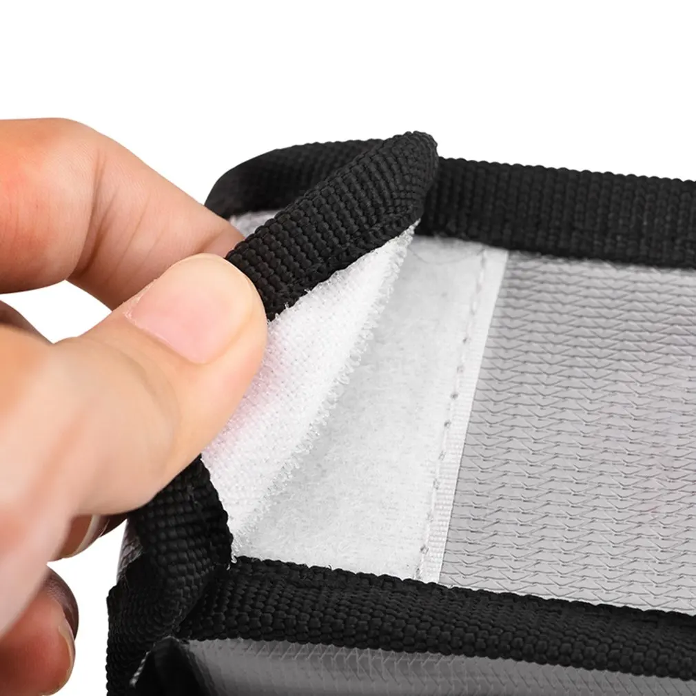 

Multi-size Battery Case Explosion-proof Bag Safe Storage Bag Passing Machine Fire-retardant Storage Bag Protection Accessory