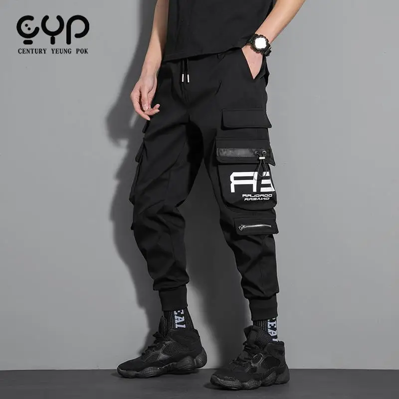 

Streetwear Men's Harem Pants Side Pockets Ankle-Length Pants Men 2021 Fashion Cargo Pants Trousers Harajuku Joggers Trousers