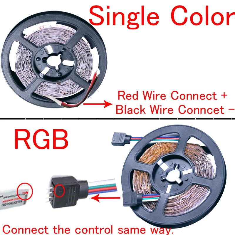 Водонепроницаемая светодиодная лента 12 в 1 м 2 3 4 5 2835smd RGB Светодиодная Неоновая