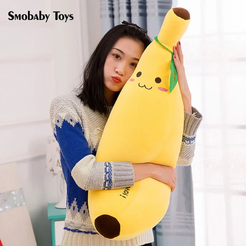 Милый банан плюшевая кукла новые фрукты мягкая игрушка-банан детская подушка для
