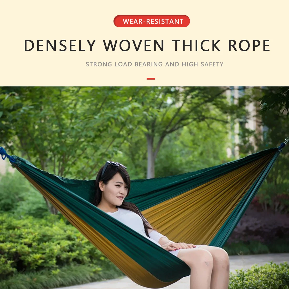 Single Double hammock Nylon hanging bed durable ultra-light Sleeping Bed Swing Outdoor Camping Travel 2 Persons With Carry Bag |