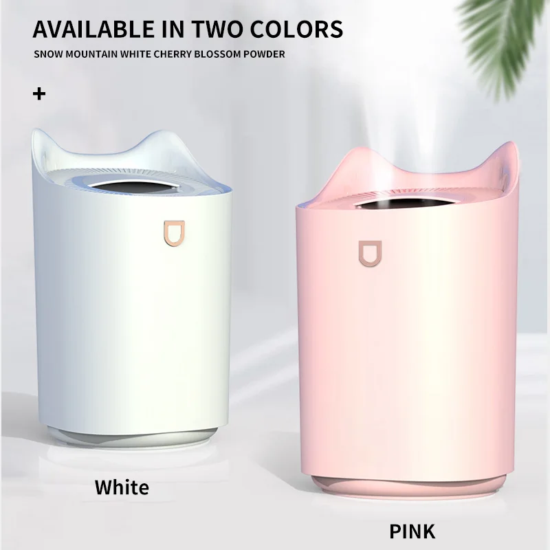 

Home Ultrasonic Air Humidifier Aromatherapy 3300ML Two Port Spray USB Aroma Oil Diffuser LED lights Strong Cool Mist Maker