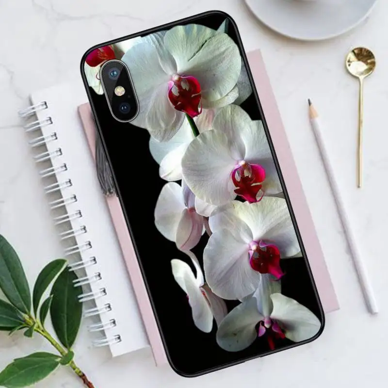 

Orchid beautiful Flowers Phone Case for iPhone 11 12 mini pro XS MAX 8 7 6 6S Plus X 5S SE 2020 XR Luxury brand shell funda