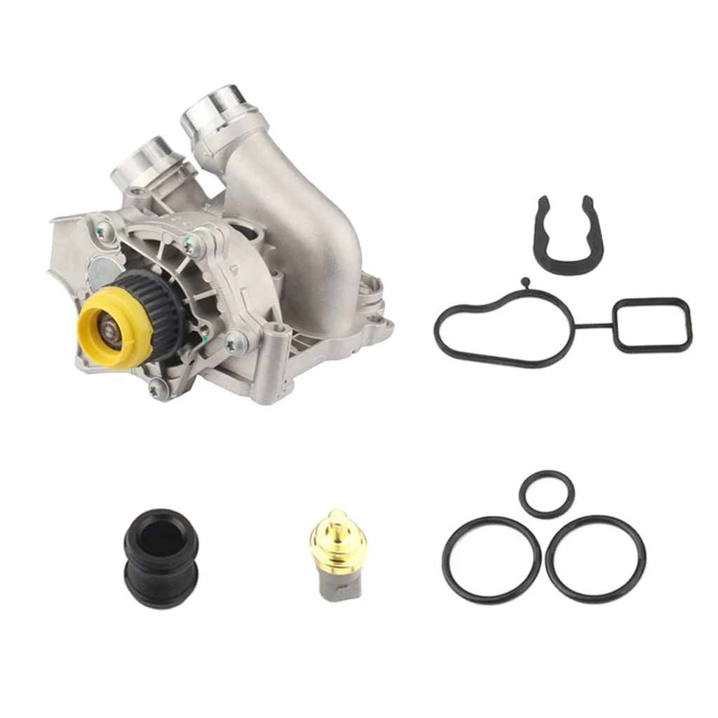 Водяной помпы из алюминия с датчиком температуры Подходит для Audi A3 A5 2.0L 06H121026AM