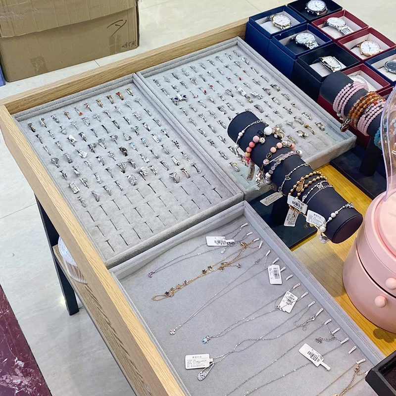 

YSUMI бархатное кольцо/серьги-гвоздики, 100 позиций, стенд для демонстрации ювелирных изделий в магазине, органайзер для демонстрации ювелирны...